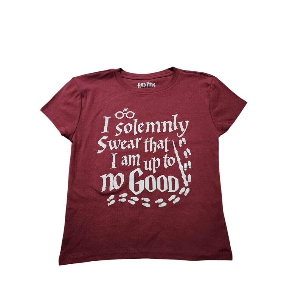 Harry Potter Women’s Cotton Graphic Tee with Short Sleeves, Size Small